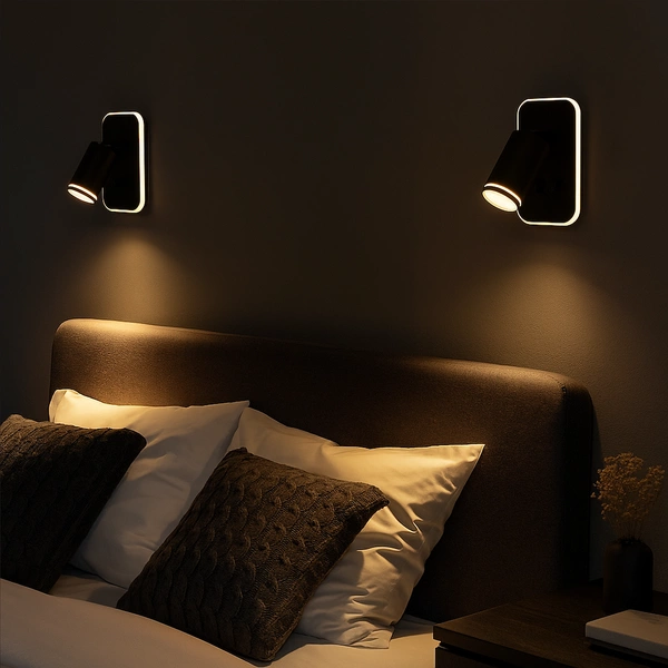 Oprawa Pipe Ring Kinkiet Czarny 1xGU10 + LED 6W