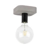 Fortan Lampa Sufitowa 1xE27 Max.60W Beton Szary/Czarny 8254136