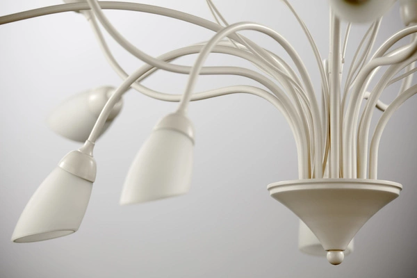 Klasyczny Żyrandol GLORIOSA wys. 50cm 10xG9 14W IP20 | piaskowo-szary