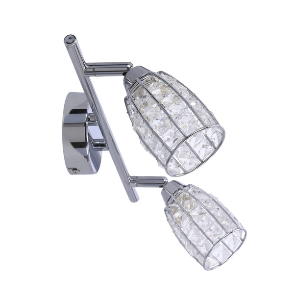 Lampa sufitowa/ścienna SHIBA, 92-13392, chrom/transparentny, 2x15W G9