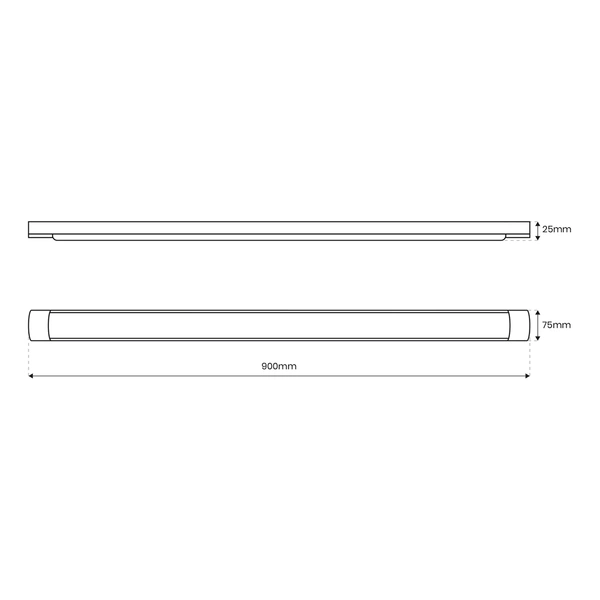 Listwa LED Batten 27W 90cm 4000K - Czarny
