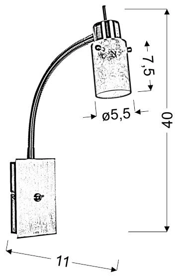 Kinkiet FROZEN na regulowanym wysięgniku 91-22493 nikiel mat 1xG9