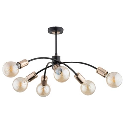 Lampa sufitowa ALFA RALPH CZARNA 6xE27 54cm | 63051