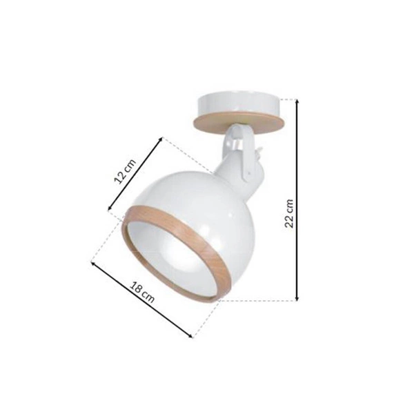 Kinkiet nowoczesny reflektorek kula OVAL I biały