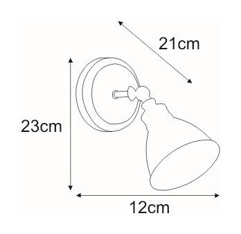 Kinkiet K-8005W-1 BK z serii WATSO BLACK