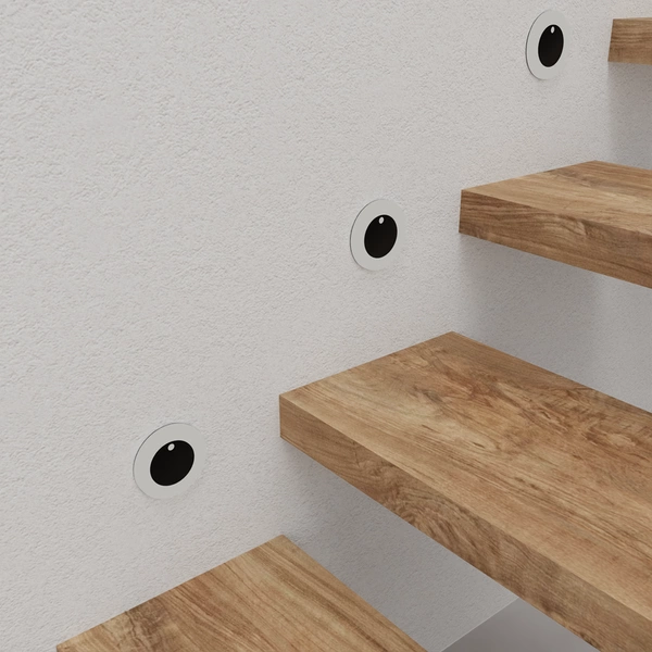 Oprawa schodowa 12V, OTI BLACK, 0,6W LED, barwa neutralna 4000K, EKS6901 z czujnikiem ruchu PIR