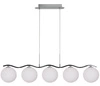 Lampa wisząca RAMON, 35-01429, chrom/biały, 5x40W G9