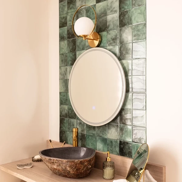 Kinkiet Złoty Kula Mleczna Abruzzo Florencia E27