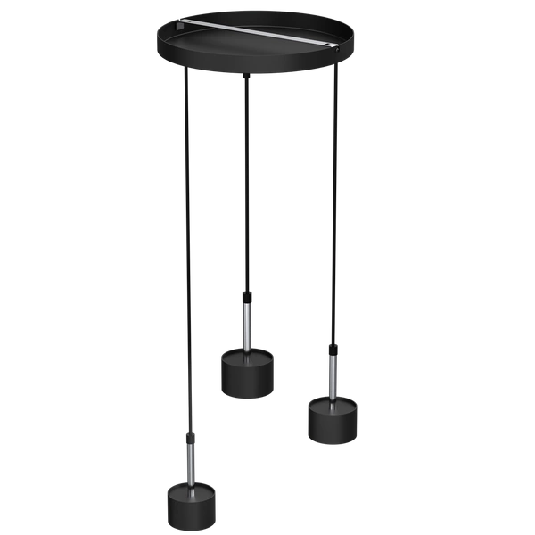 Lampa wisząca ARENA, MLP7786, czarny/srebrny, 3x11W GX53