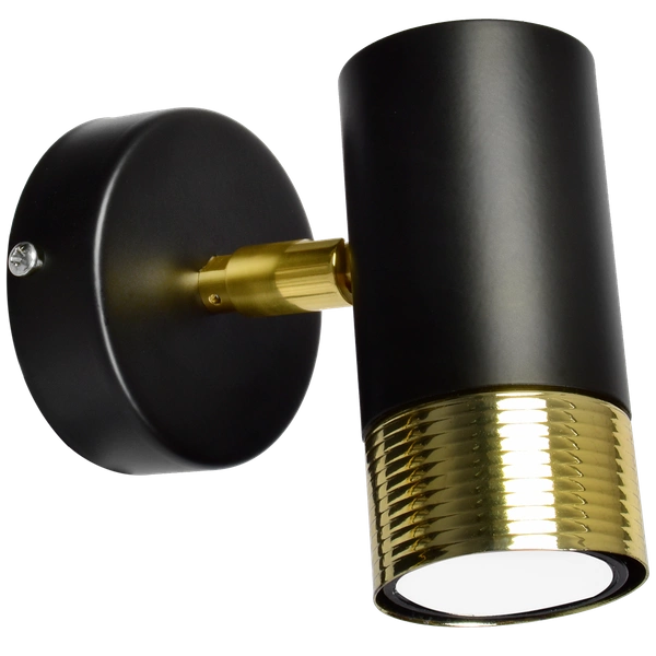 Nowoczesny kinkiet DANI BLACK/GOLD 1xGU10 MLP6237