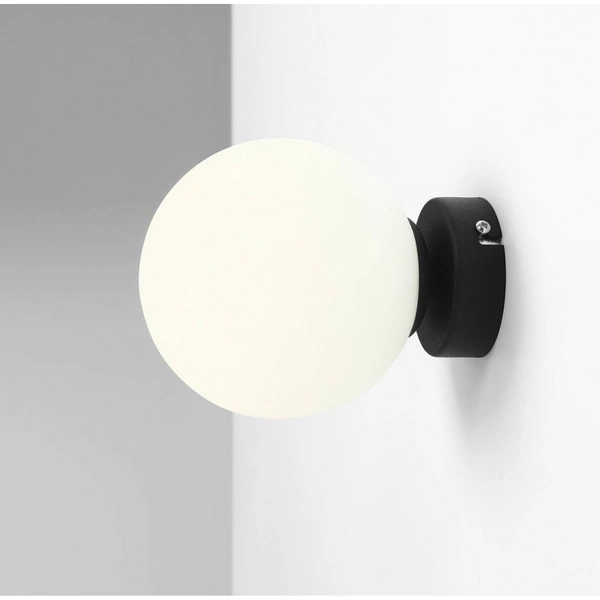 Aldex Kinkiet BALL 1076C1_S, 14 cm, czarny/biały, 1x40W E14