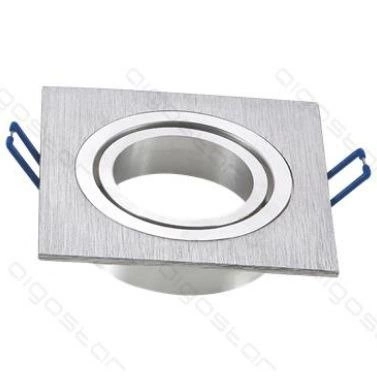 Oczko kwadrat SQUARE alu szczot GU10 / MR16