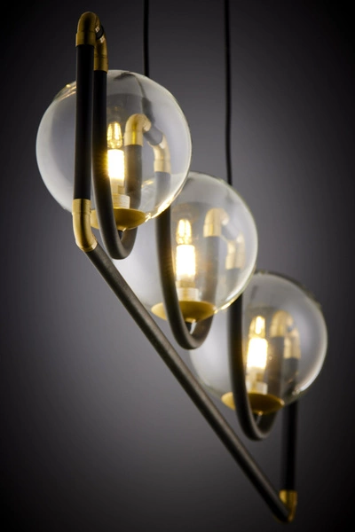 Nowoczesna Lampa wisząca HANZA wys. 30-100cm 3xG9 14W IP20 | Złoty