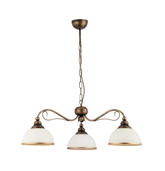 Klasyczny Żyrandol XSARA wys. 75cm 3xE27 15W IP20 | Brązowy ręcznie patynowany