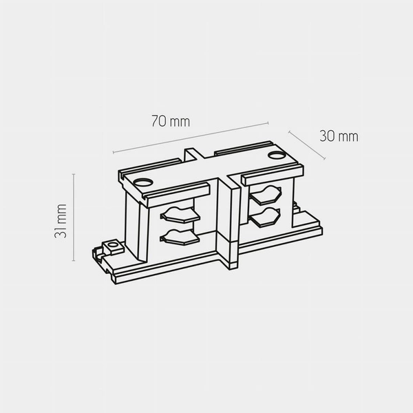 8020 ŁĄCZNIK PROSTY TRÓJOBWODOWY BIAŁY