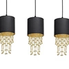 Nowoczesna lampa wisząca listwa ALMERIA BLACK/GOLD 3xE27 MLP64400