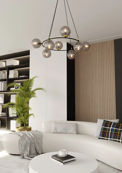 Lampa wisząca Emibig AZURA 8 BL GRAFIT 1294/8