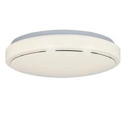 Plafon JASPER, 13-75123, 38 cm, biały/chrom, 24W LED, barwa neutralna 4000K, IP44