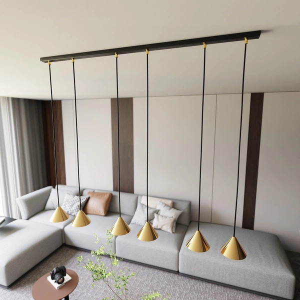 Lampa wisząca Emibig ELIT 6 BL GOLD 1329/6