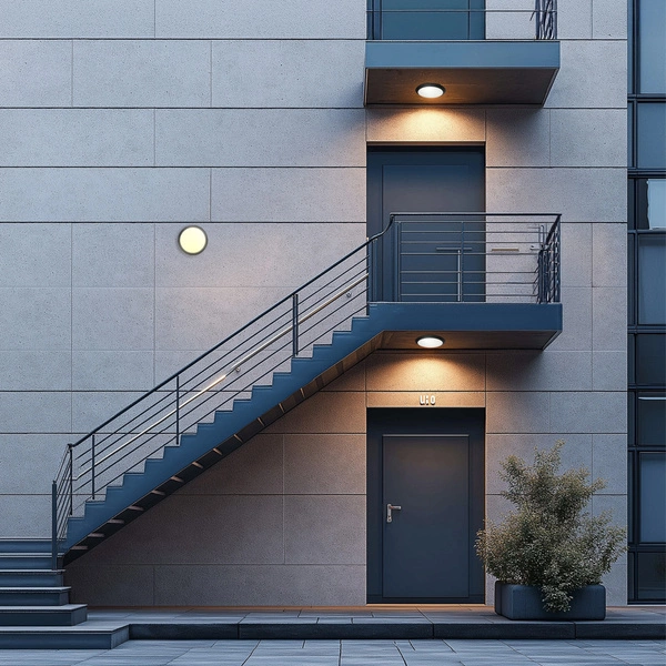 Okrągły plafon E27 z czujnikiem ruchu Nymphea OMNI czarna 230V IP65 IK08 czujnik