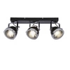 Lampa sufitowa CRAZY, 93-13316, czarny/chrom/bezbarwny, 3x15W GU10