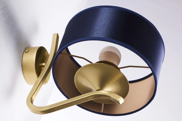 Klasyczny Kinkiet KASZMIR wys. 23cm 1xE27 15W IP20 | złoty połysk