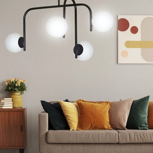 Lampa sufitowa Emibig KALF 4B Czarny 1030/4B