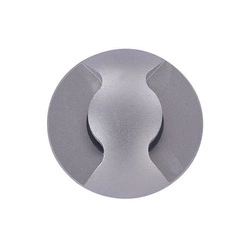 Zewnętrzny kinkiet BASILIO śr. 5,2cm 3W LED ciepła biel 3000K | srebrny