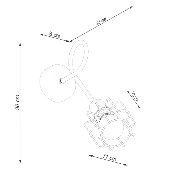 Kinkiet BELUCI 1S, czarny, 1x40W E14, SL.1117