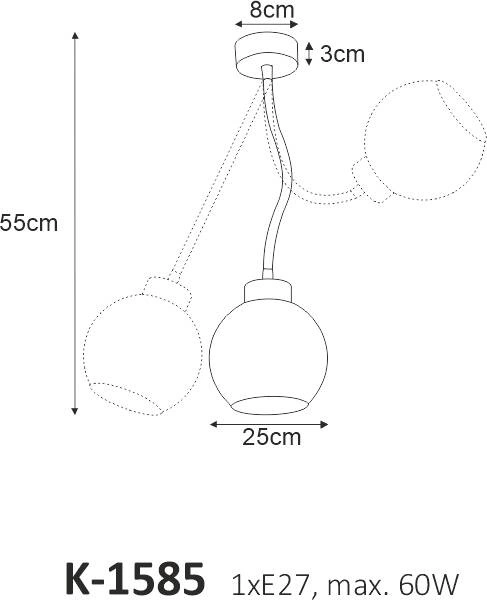 Lampa wisząca K-1585 z serii MELO