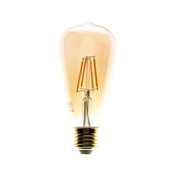 Żarówka Filamentowa LED, E27, ST64, 6W, barwa ciepła 2700K, 700lm, Amber