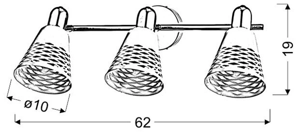 Lampa sufitowa/ścienna DISCOVERY listwa 93-62178 chrom/biały 3xE14