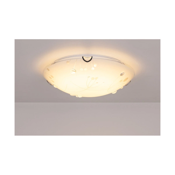 Lampa Sufitowa Maryland 1xLED Zintegrowana 1650lm 2700K 18W Chrom Metal/Biało-Przezroczyste Szkło 4374112