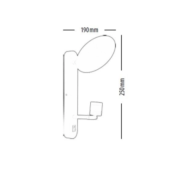 Lampa ścienna TURID biała led 5860102