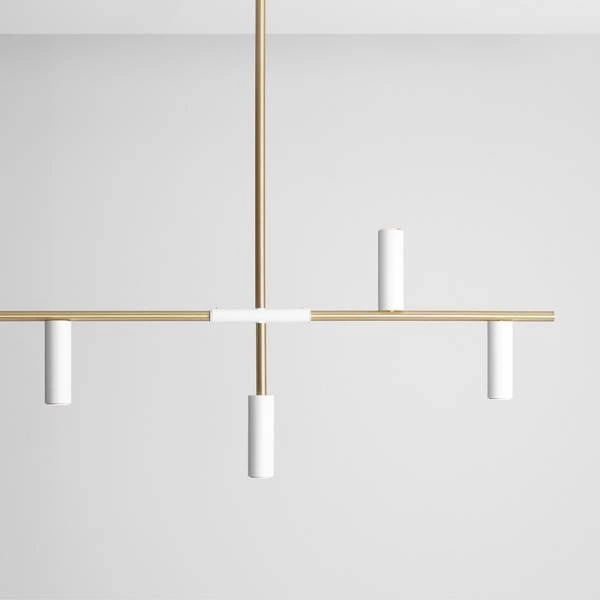 Aldex Lampa wisząca TREVO 6, 1097K40, biały/mosiądz, 6x35 GU10