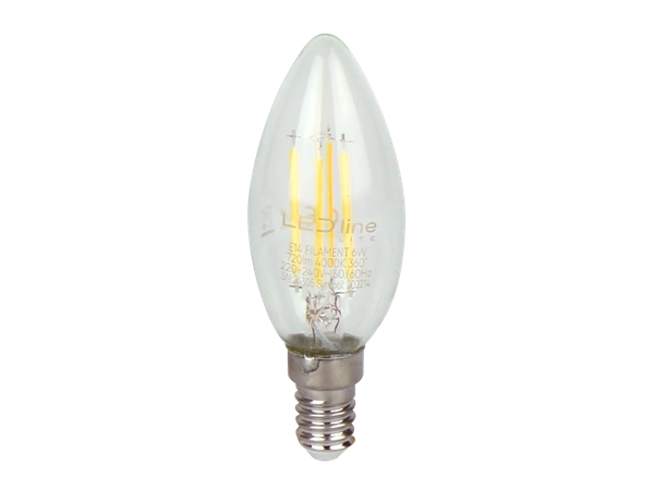 LED line LITE żarówka LED E14 6W 4000K 720lm 220-240V FILAMENT C35 ŚWIECZKA