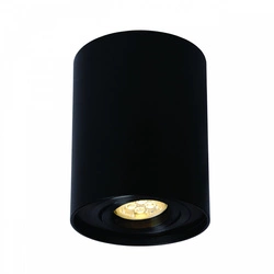 Natynkowy spot tuba czarna CHLOE GU10  IP20 94x125mm RUCHOMA