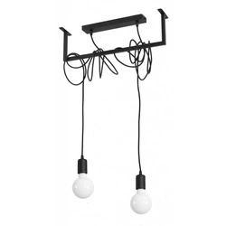 Stylowa lampa wisząca SALAMANCA 2 SL.0894 czarna 2xE27