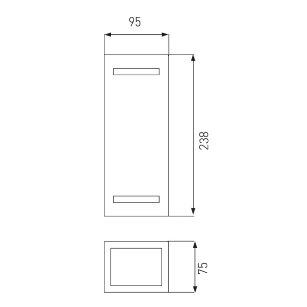 Zewnętrzna lampa elewacyjna BRICK 2x GU10 7W IP44 | szary