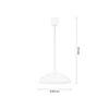 Okrągła lampa wisząca 1xE27 maks. 60W biały materiał syntetyczny/biały kabel PVC/białe szkło 4314502A