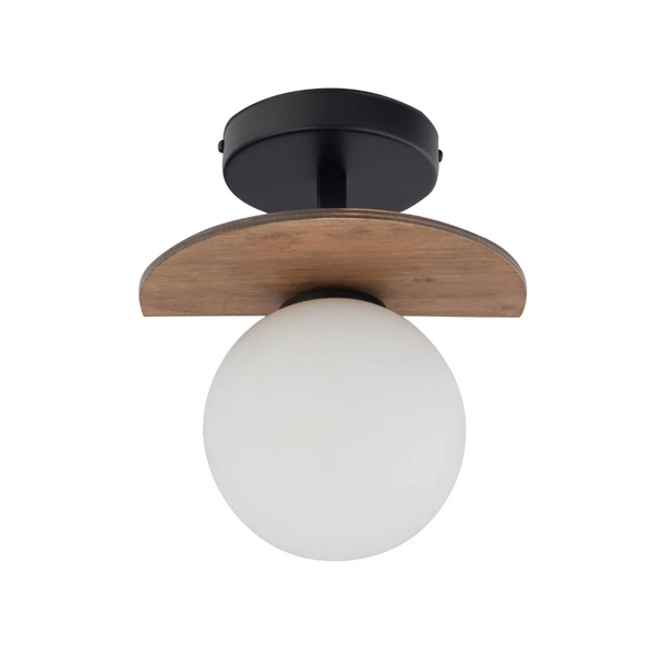 Klasyczna lampa sufitowa do biura MIRROR G9 12W szer. 21cm | czarny brązowy