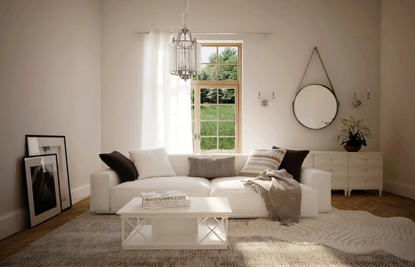 Kinkiet HAMPTON II klasyczny szkło i stal chromowana | srebrny 8155