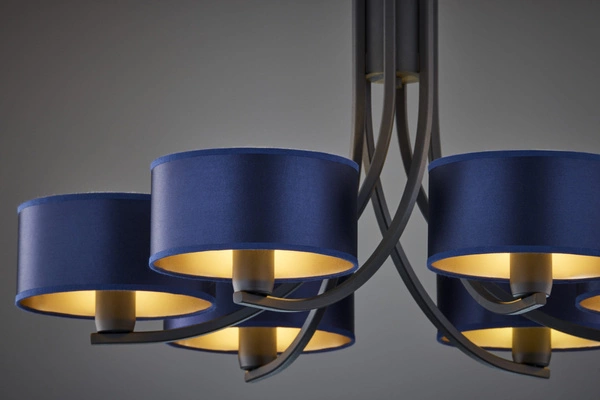 Klasyczny Żyrandol ARTHUR wys. 71cm 6xE27 15W IP20 | czarny