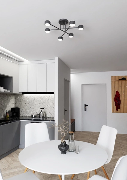 Lampa sufitowa Emibig HALO 6 Czarny 1355/6