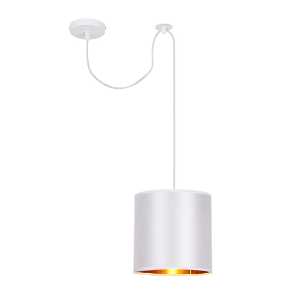 Lampa wisząca ATLANTA, biały/złoty, 1x40W E27