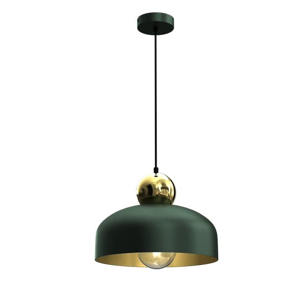 Lampa Wisząca HARALD GOLD GREEN 1xE27