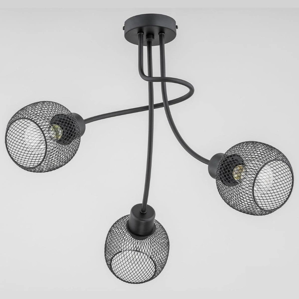 Lampa sufitowa ALFA PLENA DUO CZARNA 3xE27 48cm | 25823