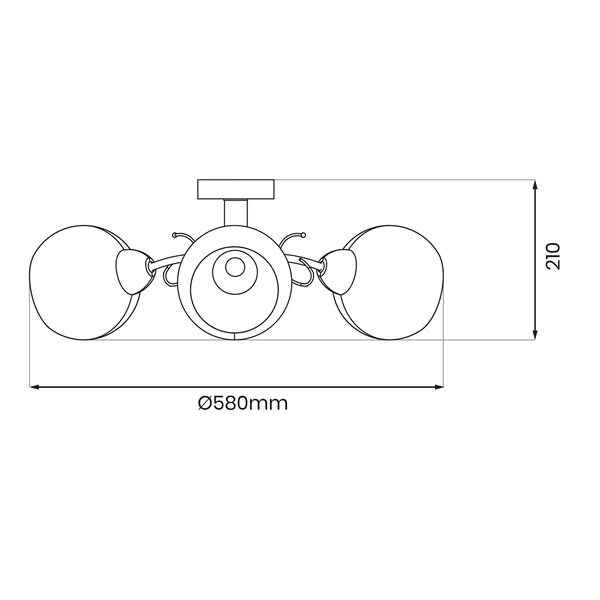Lampa sufitowa OSLO 3xE27