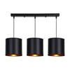 Lampa wisząca, listwa, CANDIDA, 33-00736, czarny/złoty, 3x40W E27