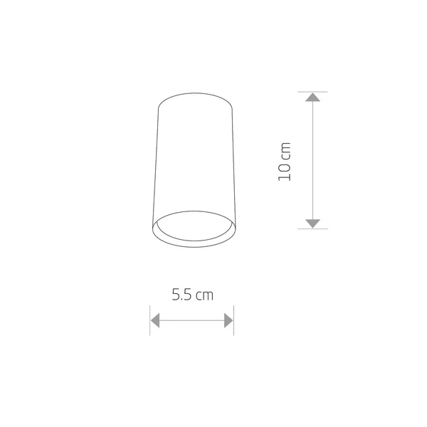 Spot sufitowy rurka tuba EYE S BRASS mosiądz śr. 5,5cm 8911